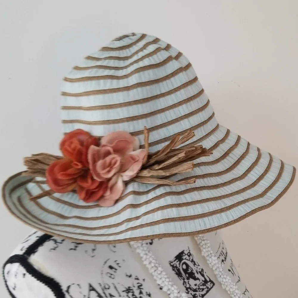 Something Special Ribbon sun Hat with flowers